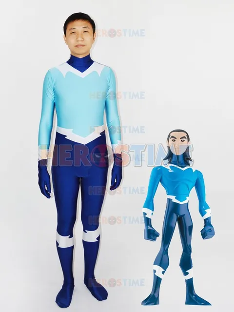 halloween costume classic lycra spandex teen titans aqualad garth superhero costume hot sale