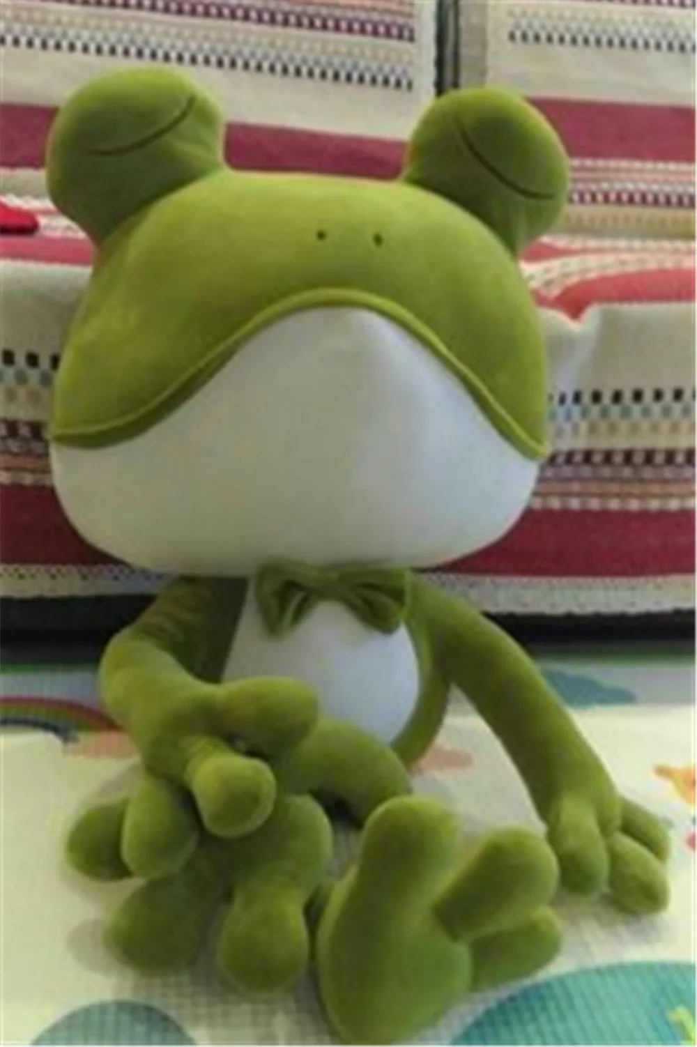 Fancytrader Cuddly Big Plush Frog Toys Soft Stuffed Green Frog Animals Doll for Kids Gifts 2 Sizes2