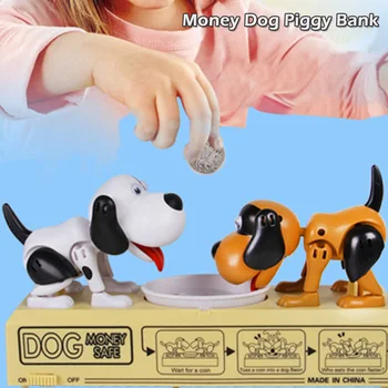 

mechanical coin bank Dog Cartoon Robotic Money Box Bank Funny Automatic Deposit Saving Box