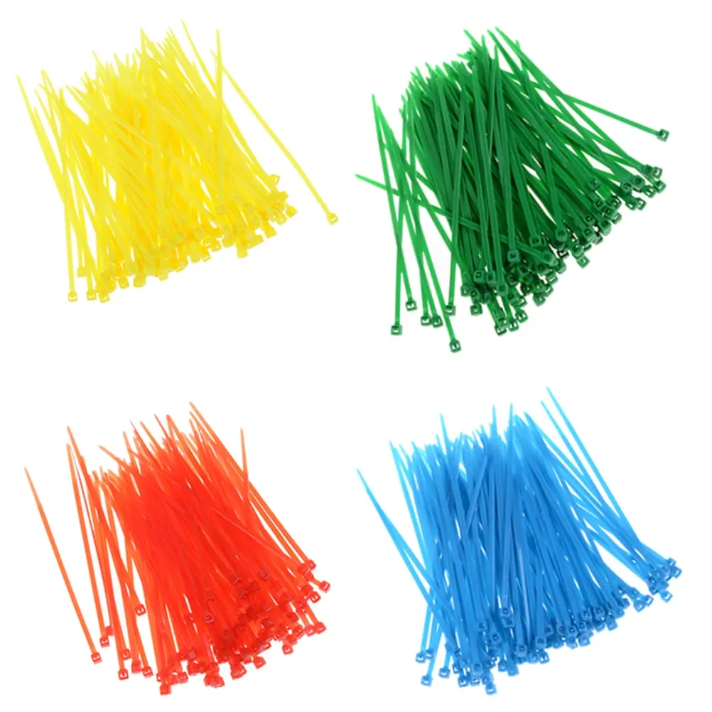 100Pcs/pack 3*100mm width 2.5mm Colorful Factory Standard Self-locking Plastic Nylon Cable Ties Wire Zip Tie Wholesale | Обустройство