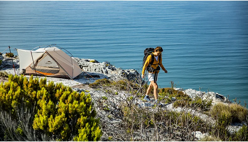 Naturehike 1 человек водостойкий однослойный открытый палатка серый 15D нейлоновое покрытие силиконовый Сверхлегкий Кемпинг палатки с ковриком