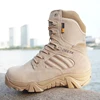 2022 Spring Men Military Boots Genuine Cow Leather Waterproof Tactical Desert Combat Ankle Boot Men's Army Work Shoes ► Photo 3/6