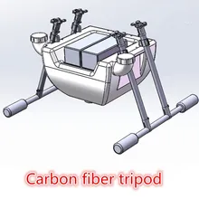 Многоосный сельскохозяйственный беспилотные летательные аппараты углеродного волокна Трипод для посадки 10L/10 кг медицина бак для воды спрей