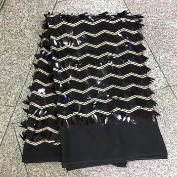 

L-PL101 New French Nigerian sequins net lace,African tulle mesh Sequence lace fabric high quality for wedding dress 5yard F357