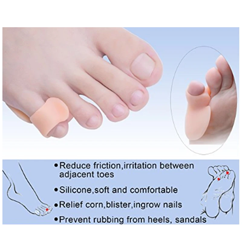 1 Pair Little Toe Protector Toe Finger Separator Guards For Hammer Toe