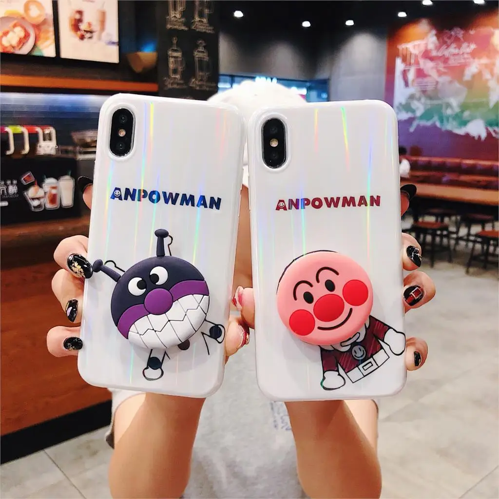 Милый японский аниме анпанман байкинман Маруко IMD Чехлы для iPhone 6 6s 7 8 Plus X подушка