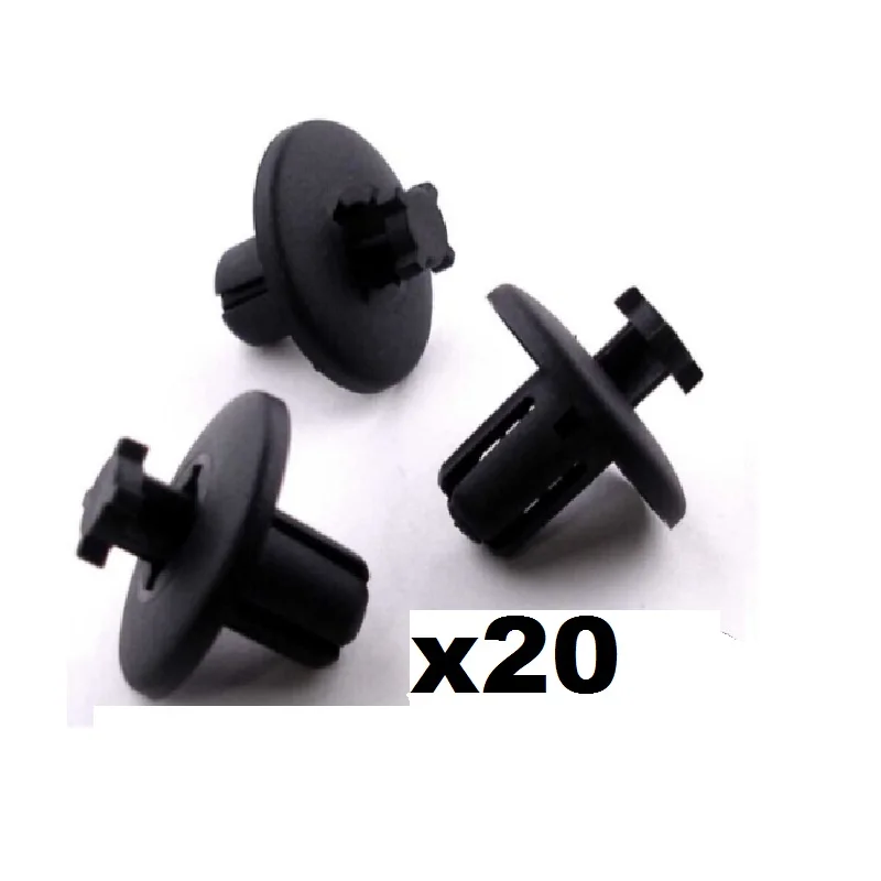 

20x 8mm Plastique Clips Garniture For Peugeot 307 607 & 807 Passage De Roue