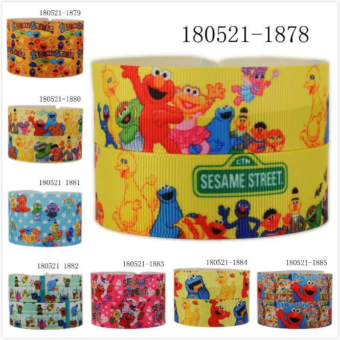 

10yards - different size - Sesame street ribbon-Elmo and friends/Sesame street grosgrain ribbon/satin ribbon