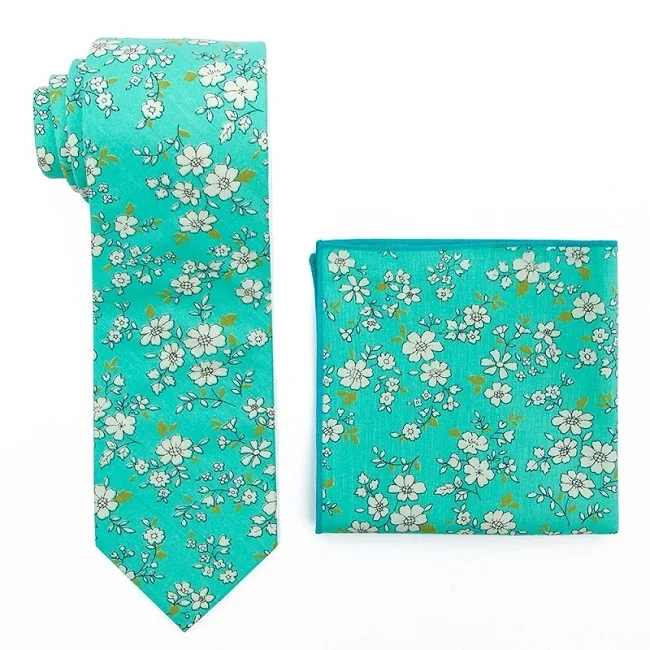 Мужской Хлопковый галстук с принтом портного Смита, с цветочным принтом, с узором пейсли, мужской галстук и платок, комплект, модная мужская рубашка, Corbatas - Цвет: PCTS-001 Cotton Tie