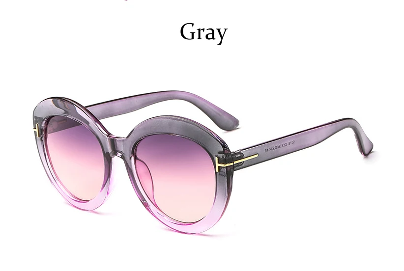 Модные брендовые солнцезащитные очки, женские винтажные круглые трендовые товары, солнцезащитные очки для мужчин, градиентные оттенки, мужские очки, технические характеристики, УФ - Цвет линз: Gray