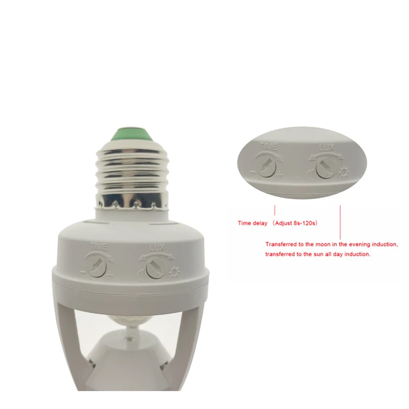 360 градусов PIR ИК инфракрасный датчик движения тела переключатель база для E27 штекер светодиодный светильник лампа держатель AC110-220V