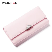 2018 Brand Lovely Leather Long Women Wallet Girls Change Clasp Purse Female Money Coin Card Holders Lady Clutch Wallets Carteras