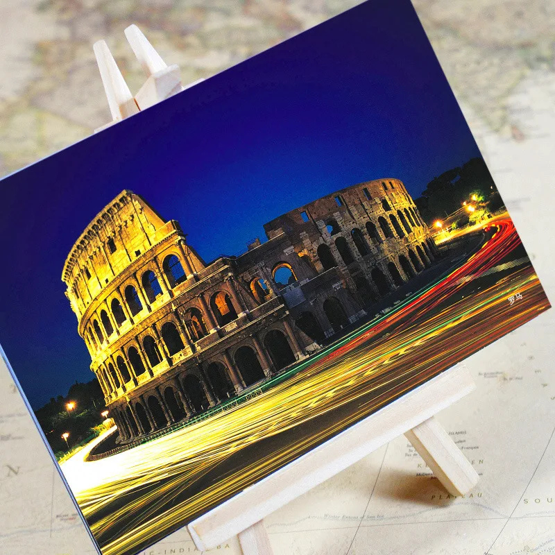 6Pcs/Set "Charming City Series- Rome" Urban landscape Postcard /Greeting Card/Birthday Card/Christmas gifts