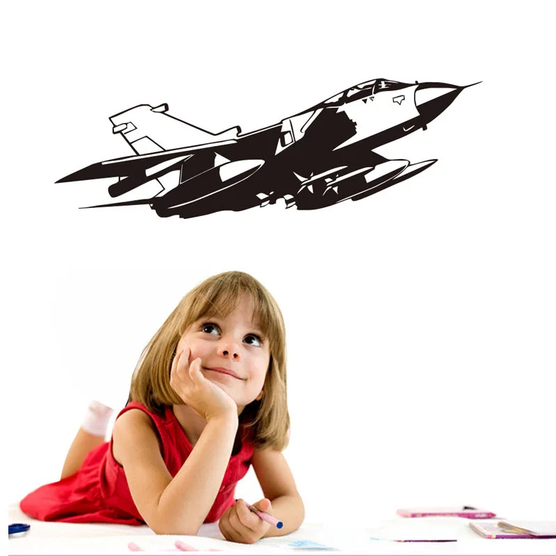 Large Fighter Jet Vinyl Wall Sticker Living Room Wallpaper Removable