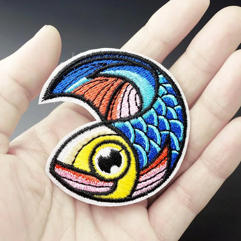 

Blue Fish (Size:6.2X6.2cm) DIY Cloth Badge Mend Decorate Patch Jeans Jackets Bag Clothes Apparel Sewing Decoration Applique