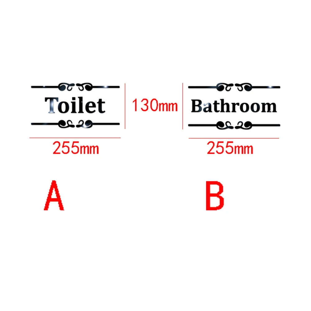 "Toilet" Английский знак стикер на стену креативный акриловый стикер на стену для дома туалет ванная комната туалет Декор(черный/серебристый/Золотой