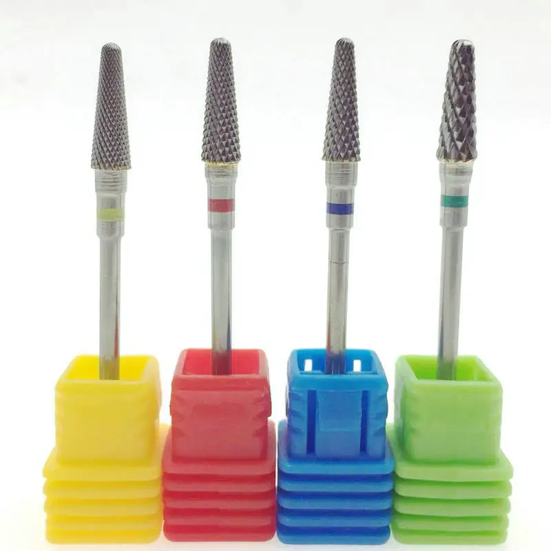 

1pc Carbide Cuspidal Nail Drill Bits 4 Size Mills Cutter Apparatus for Manicure Remove Nail Gel Bur Drill Accessories