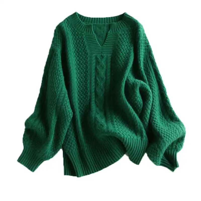 emerald green knit jumper