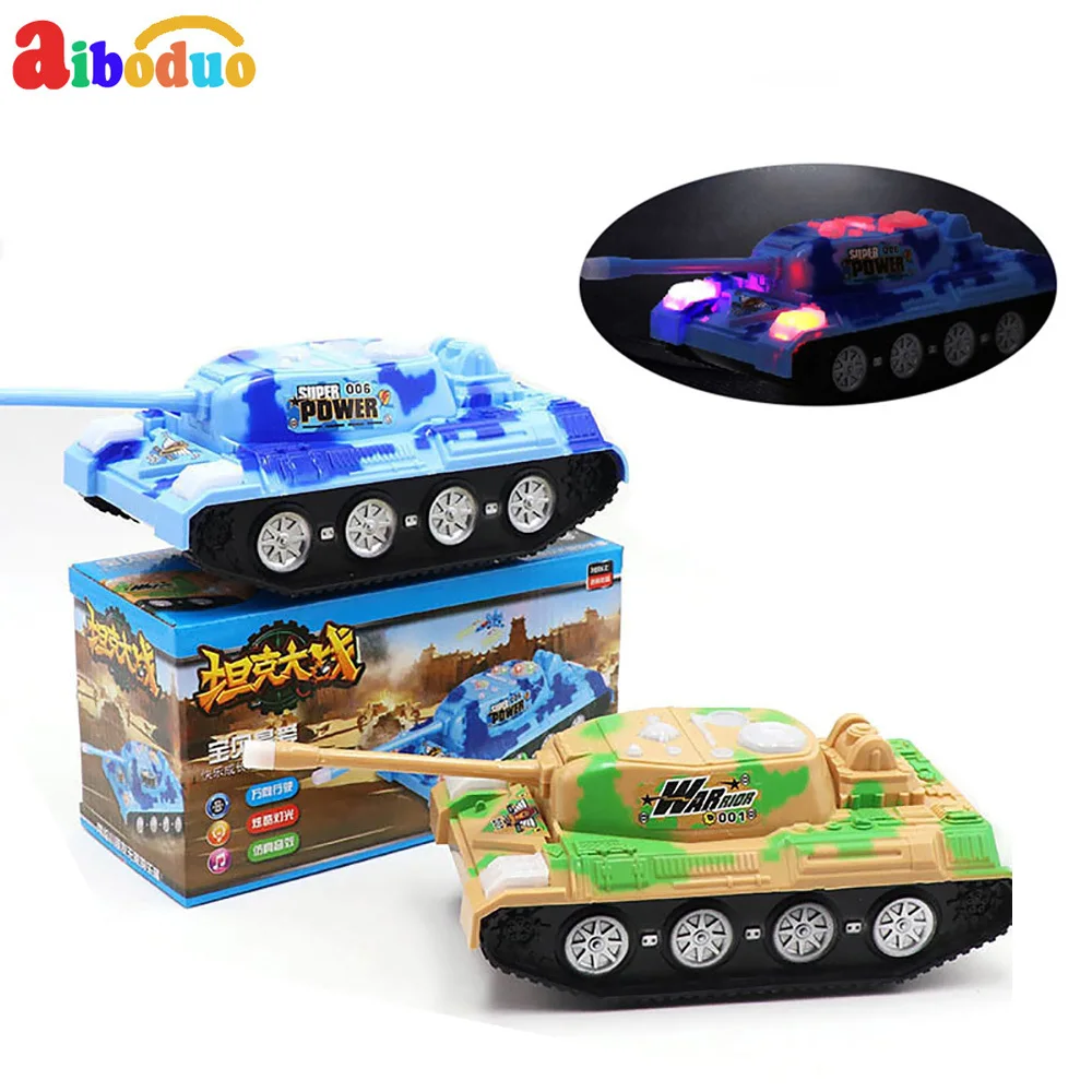 

Electric Tank Car Battle Musical Flashing Tank Main Battle Military Sound Vehicle Model Pickup Electronic Toys Hobby