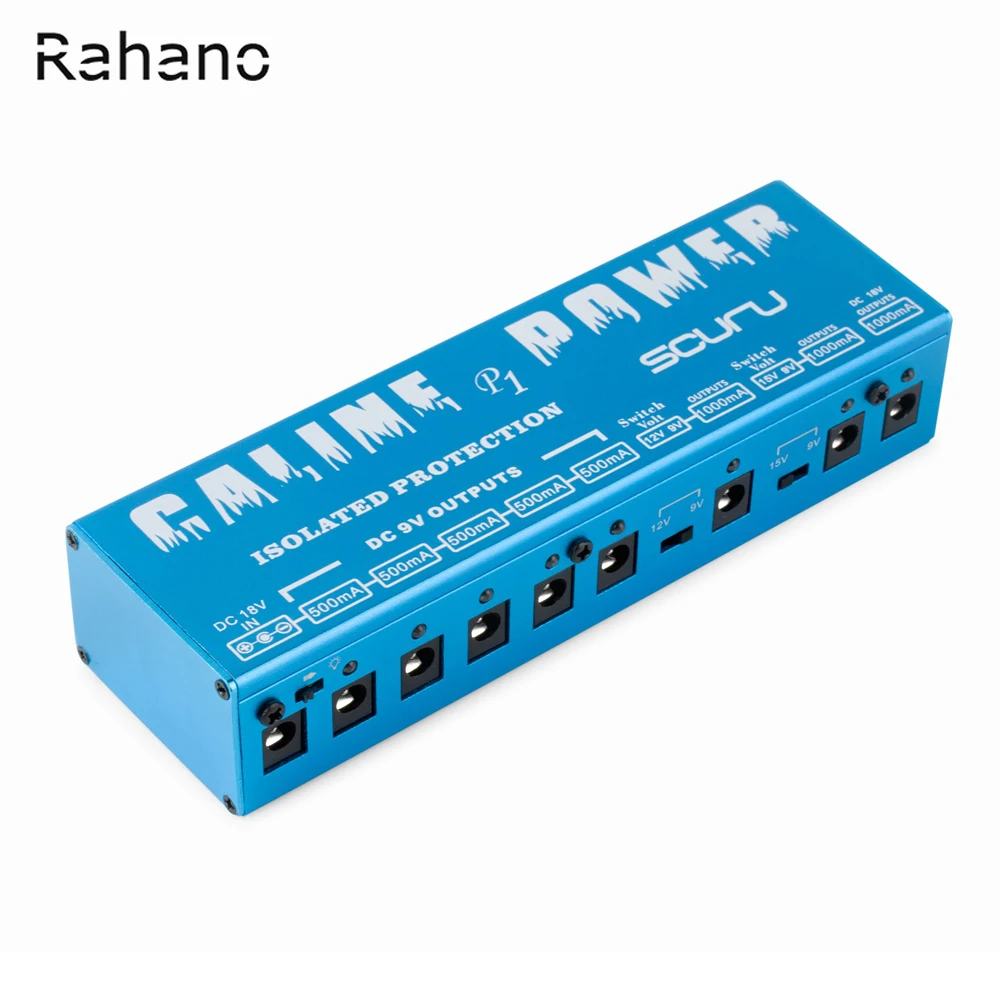 Caline 8 Isolated Output 9V 12V 15V 18V High Power Guitar Effect Pedal