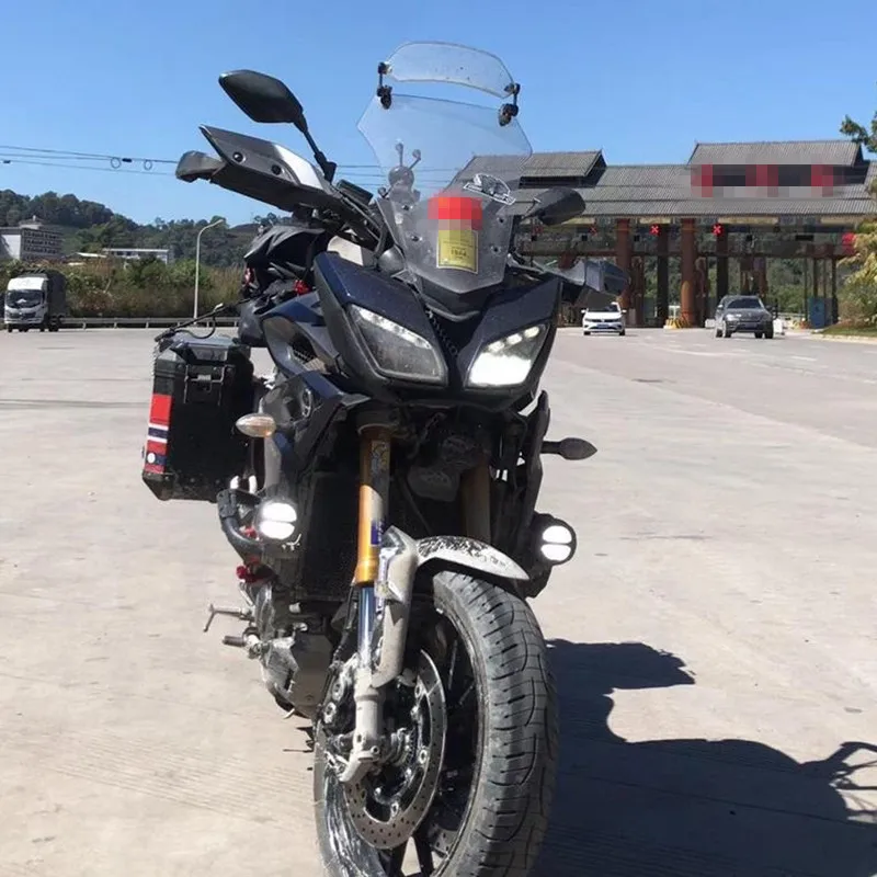 

Motorcycle Windshield Airflow Adjustable Screen Clear Smoke Windscreen Extension Wind Deflector for Kawasaki BMW Ducati honda