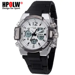 Модные светодио дный светодиодные цифровые часы для мужчин часы черный Relogio Masculino Новый HPOLW люксовый бренд мужские военные спортивные часы