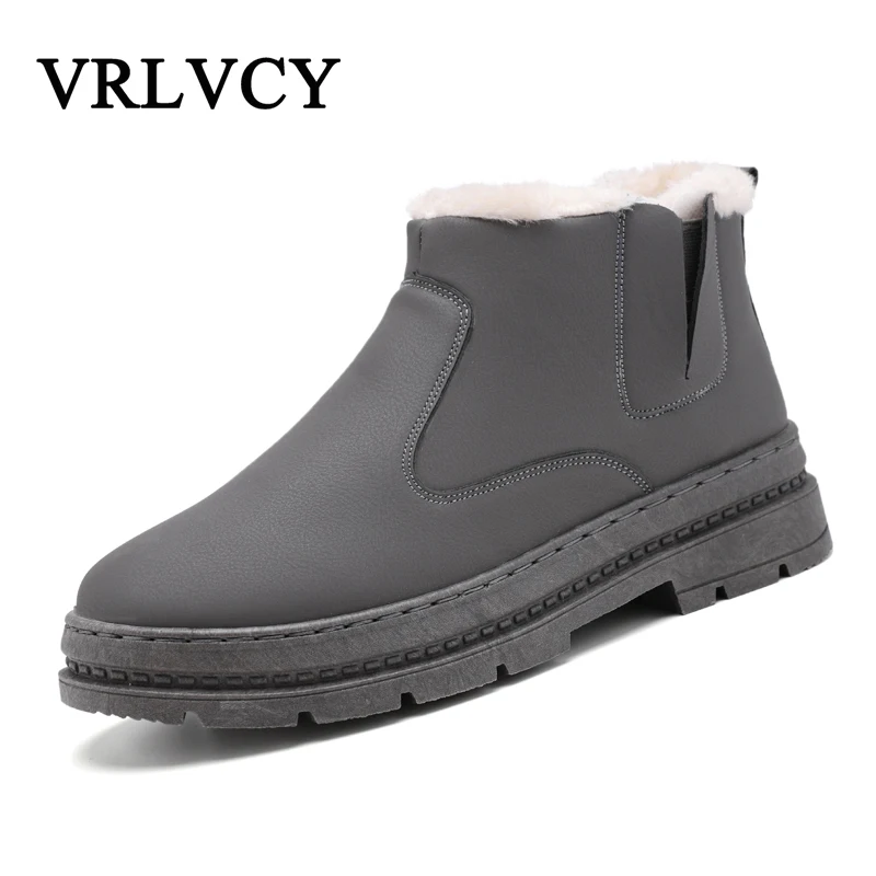 

2018 winter high men's shoes outdoor casual men's snow boots plus velvet warm cotton shoes trend boots