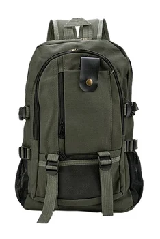 

Men's Military Vintage Canvas Rucksack Backpack Hiking Camping Bag Army green