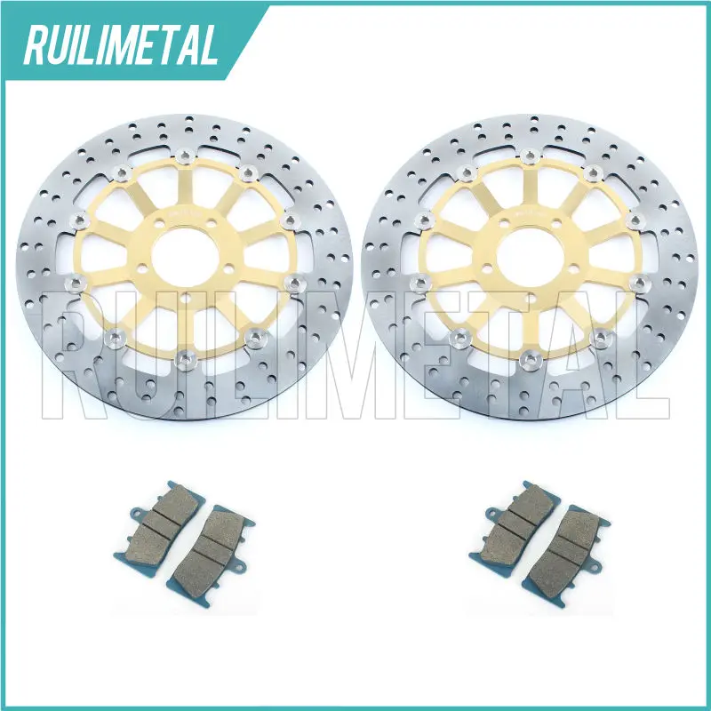 

High Quality New Front Brake Discs Rotors + Pads Set for KAWASAKI ZX6R ZX-6R 98 99 ZZR600 ZZR 600 05 06 07 08 ZX-9R ZX9R NINJA