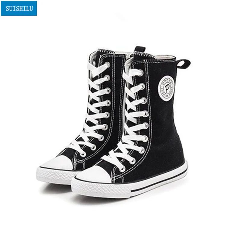 2019 new Child High top canvas shoes girls and boys sport ...