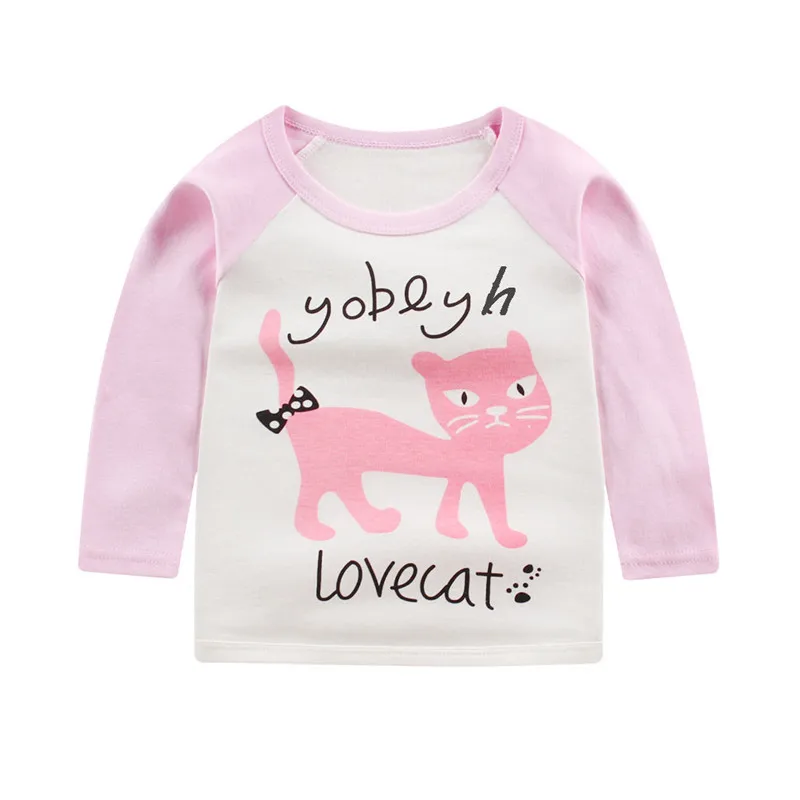 2019 frühling kinder T-shirt baumwolle jungen und mädchen druck langen ärmeln casual shirt baby männlichen baby mädchen baby t-shirt