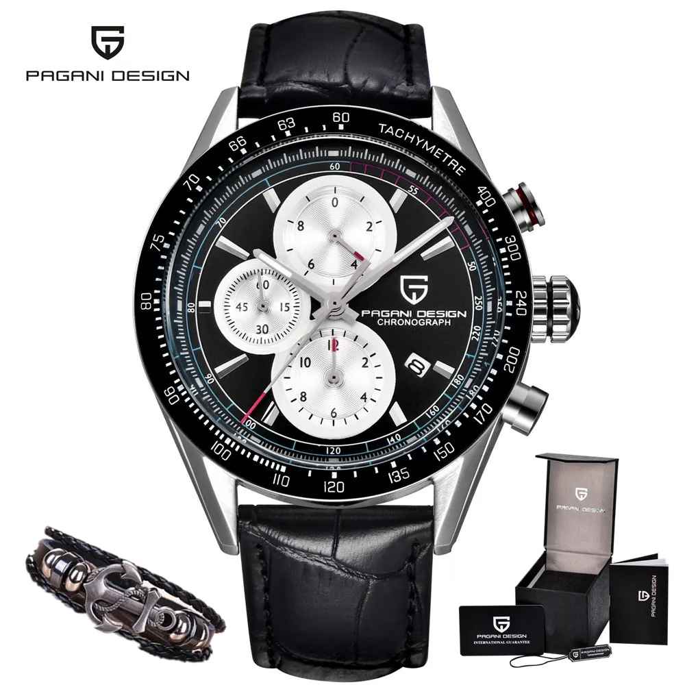 

Luxury Brand PAGANI DESIGN Watches Waterproof Outdoor Sport Chronograph Military Army Leather Quartz Watch Men Relogio Masculino