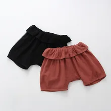 Летние детские шорты для маленьких девочек Повседневная милая детская одежда с оборками