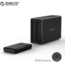 ORICO NS200RC3 2 Bay Type-C Hard Drive Dock with Raid Support 20TB storage USB3.1 5Gbps UASP with 12V4A Adapter HDD Enclosure