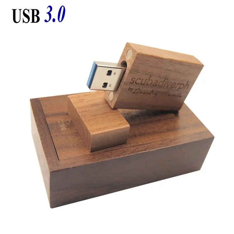 Cle USB орехового дерева USB Flash логотип DIY накопитель 8 GB 16 ГБ, 32 ГБ, 64 GB USB 3,0 флешки Свадьба U диска (более 10 шт свободный логотип)