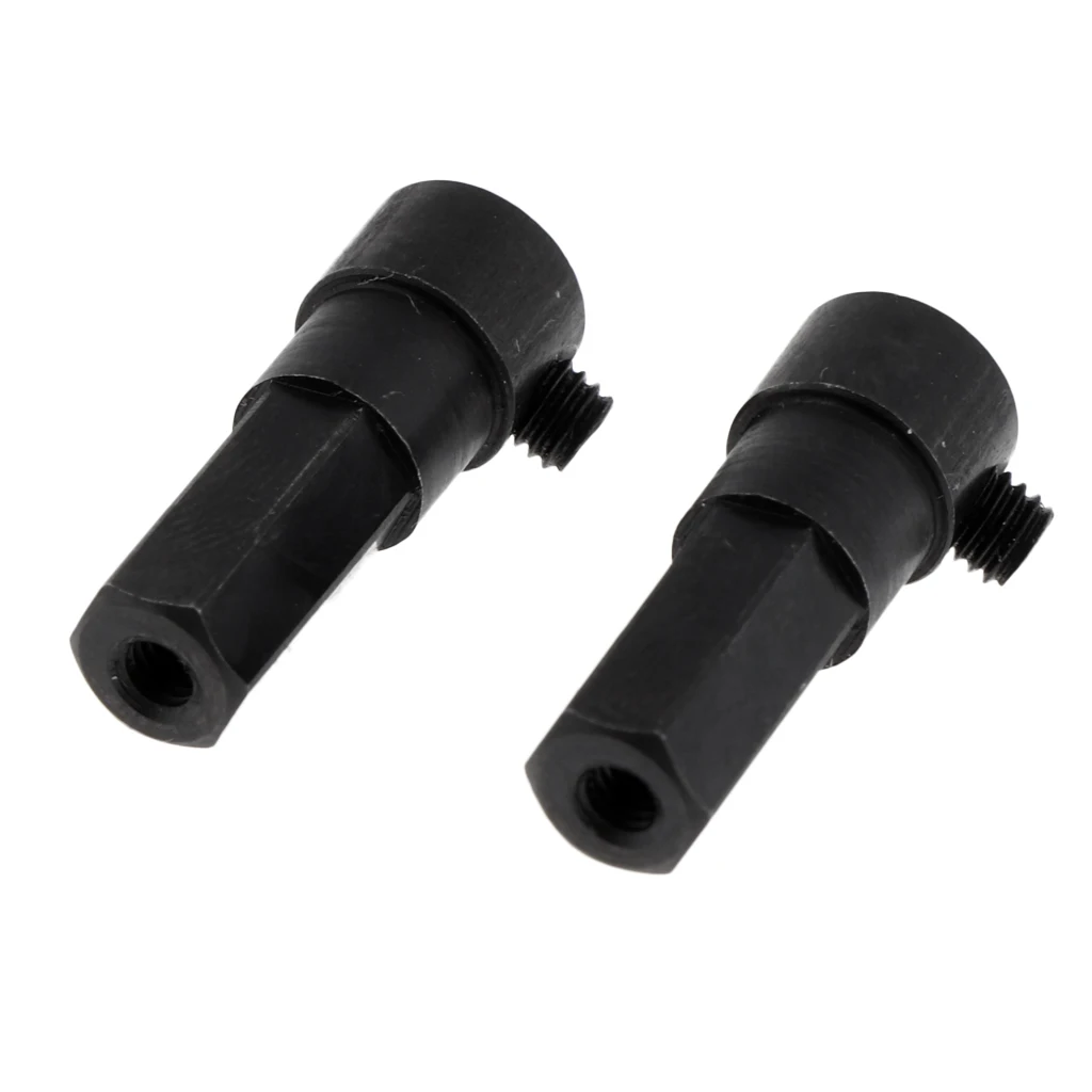 2 Pieces Metal Rear Axle Shaft Adapter Spare Part Black for 1:16 WPL B-16 RC Model Car Accessories