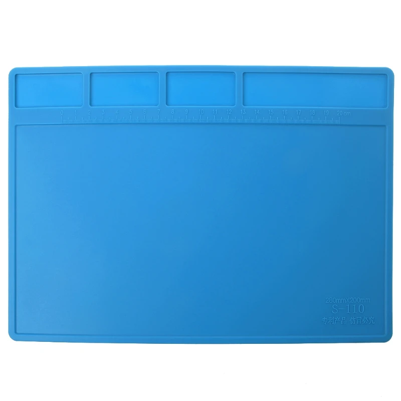 

Heat Insulation Silicone Soldering Pad Repair Maintenance Platform Desk Mat 28x20cm t22