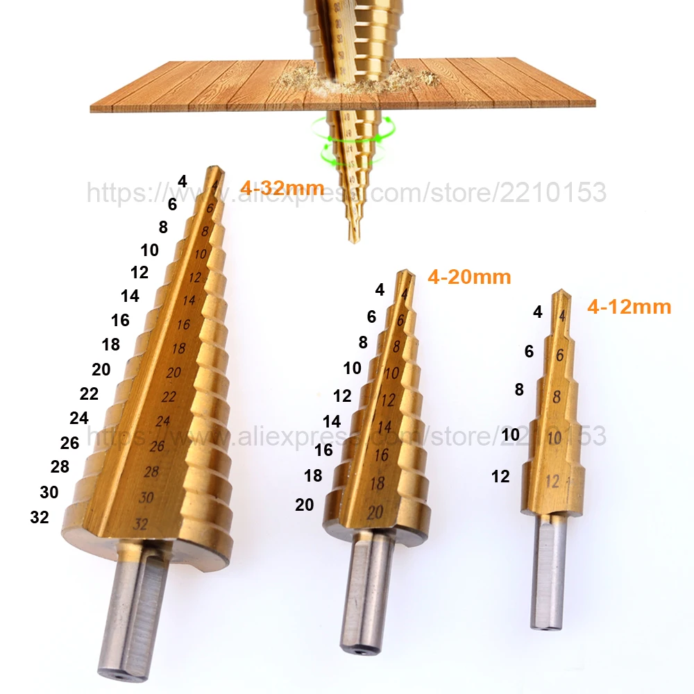 Triangle Shank Straight flute 4-12/20/4-32mm High Speed Steel Step Cone Taper Drill Bit Metal Plastic Hole Sharpening Reamer Triangle Shank Straight flute 4-12/20/4-32mm High Speed Steel Step Cone Taper Drill Bit Metal Plastic Hole Sharpening Reamer