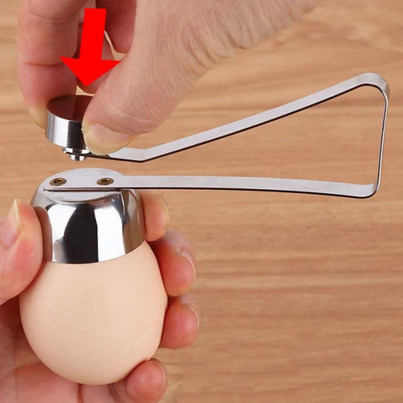 

Metal Egg Scissors Egg Topper Cutter Shell Opener Stainless Steel Boiled Raw Egg Open Eggshell Shaper Creative Kitchen Tools Set
