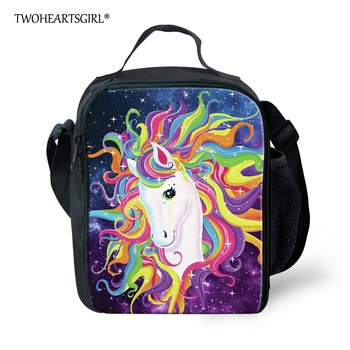 

Twoheartsgirl Cute Cartoon Unicorn Lunch Bag for Girls Insulated Kids Storage Picnic Food Bag Thermal Lunchbox Tote Lunchbags