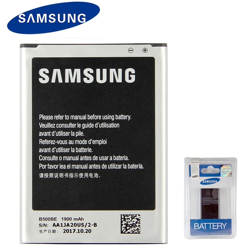 

SAMSUNG Original Replacement Battery B500BE For Samsung GALAXY S4 Mini I9190 I9192 I9195 I9198 S4Mini Battery 3 pins 1900mAh