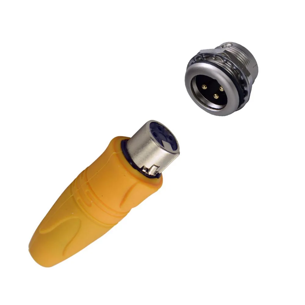 wholesale 10pcs/lot XLR 3Pin Senior waterproof Cannon Connector with