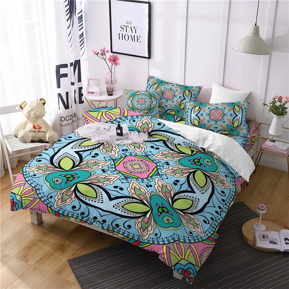 Ethnic Pattern Comforter Bedding Sets Colorful Duvet Cover ...