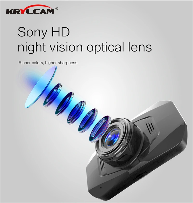 Krylcam R800 Мини Full HD1080P видеорегистратор 2 7 дюймовый экран NTK96658 + 323 Автомобильный