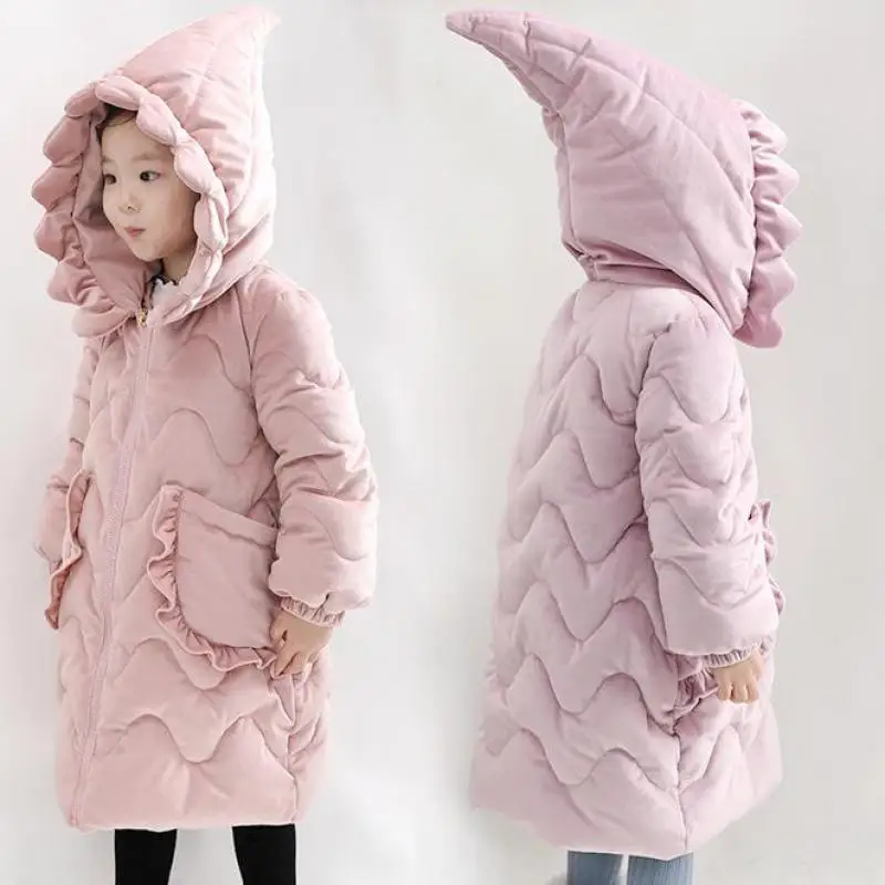 

2018 Girls Christmas Down Coats Winter Girls' Cotton Padded Clothes 2018 Winter New Coat Children Thickened Korean Outerwear 12