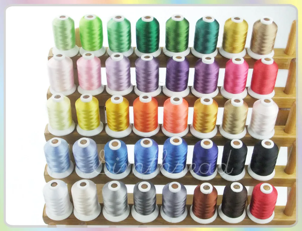 10 Sets 40 Brother Colors Polyester Embroidery Machine Thread 1100Yrds ...