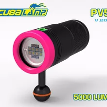 По DHL! Scubalamp pv52s видео белый красный УФ светодиодный 5000lm подводный светодиодный фото/видео факел погружения Фонарик