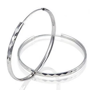 

REETI 925 Sterling Silver Large Hoop Earrings Big Round Circle hyperbole Buckle Earrings Hoop Ear Rings for Ladies jewelry