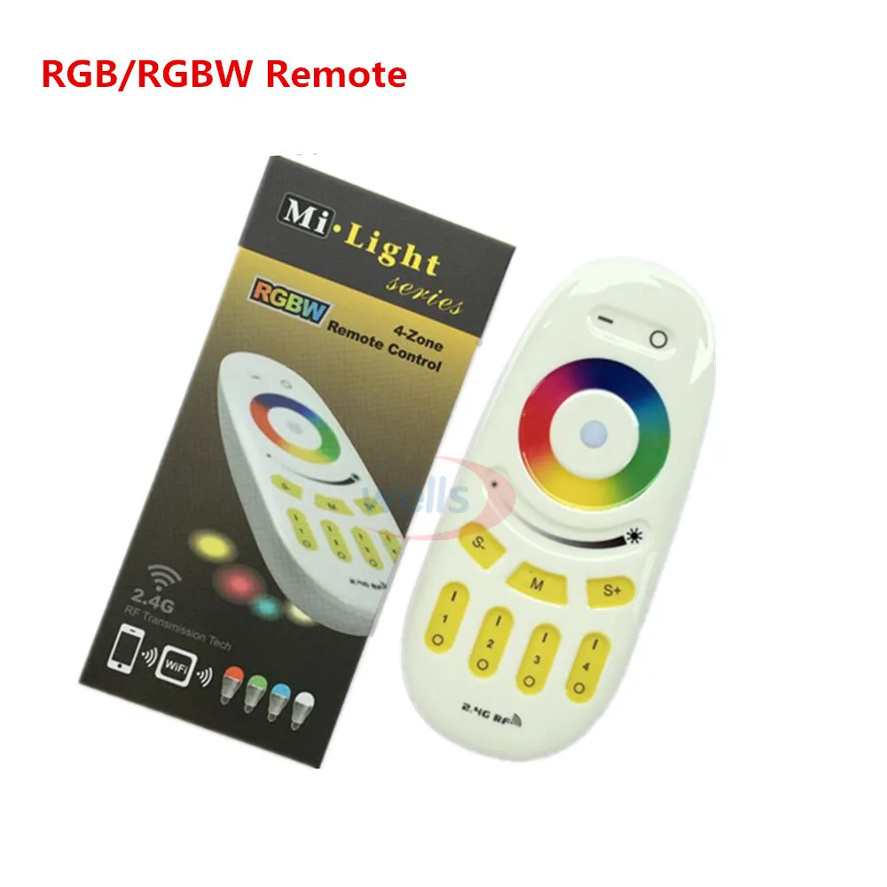 Miboxer 2,4 г 4-зоны RF Беспроводной одиночный/RGB/RGBW светодиодный контроллер Диммер для 5050 3528 RGBW светодиодный полосы Светильник лампы ла