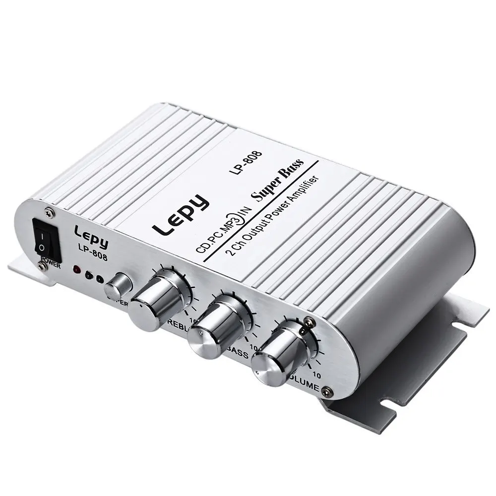 LP 808 12 В мини Портативный проводной HiFi Super Bass усилитель для мобильного телефона MP3